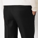 Juliusz | Czarne spodnie garniturowe slim fit
