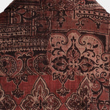 Alojzy | Brązowa koszula paisley w stylu western retro