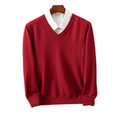Stefan | Elegancki sweter z dekoltem w serek