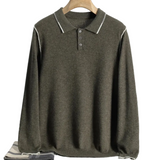 Gustaw | Kaszmirowy sweter polo