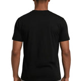 Maksymilian | Czarny T-shirt slim fit z bawełny merceryzowanej