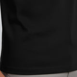 Maksymilian | Czarny T-shirt slim fit z bawełny merceryzowanej