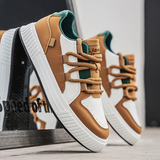 Rajmund | Eleganckie brązowe sneakersy